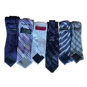 John Henry Banana Republic Name Brand Men’s Ties Polyester 6 Neckties NWOT